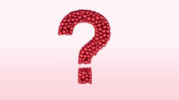 astratto preparativi di rosso sfere la creazione di un' curvo forma su un' leggero rosa pendenza sfondo video