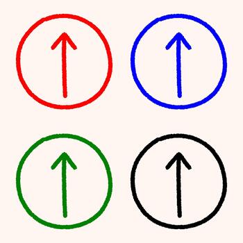 dirección flecha circulo íconos conjunto aislado, flecha marcador dirección vector