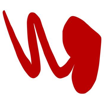 resumen fluido rojo cinta con dinámica curvas y un sólido gota forma en un blanco fondo, adecuado para gráfico diseño elementos. vector