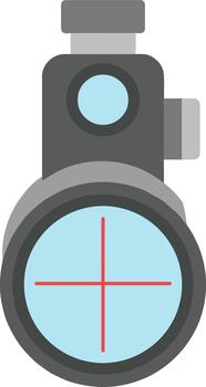 Flat Design Alignment Tool Instrument with Crosshair for Precision and Accuracy vector
