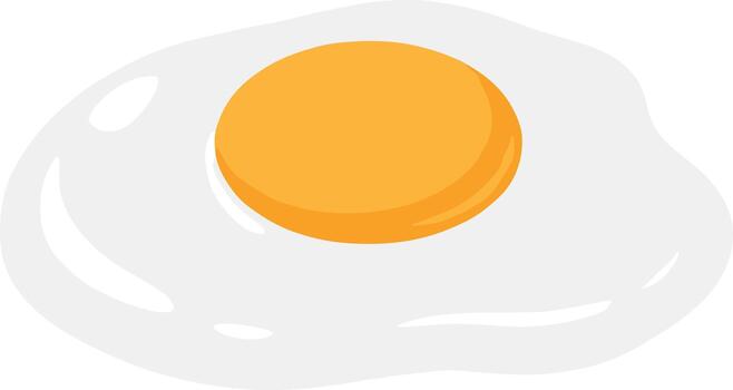 Simple Style Illustration of Fried Egg Breakfast Menu Icon Design vector