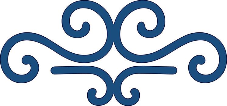 Elegant Outlined Scroll Design Element with Swirls and Decorative Flourishes vector