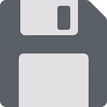 Simple Flat Floppy Disk Illustration Icon of Computer Technology vector