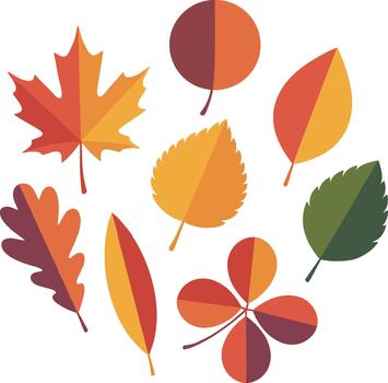 plano gráfico otoño hoja ilustración con vistoso y sencillo diseño elementos vector