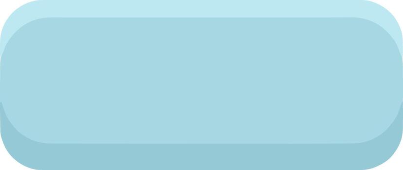 Simple Flat Light Blue Rounded Rectangle Shape Graphic Element vector