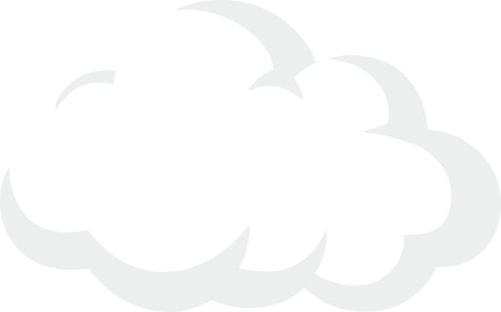 Simple Flat Style Cloud Shape Weather Symbol Graphic Element vector