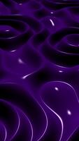 índigo plasma olas fluido en elegante curvas terminado reflexivo metálico superficie con suave movimiento y exclusivo continuo lazo animación video