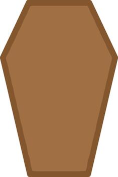 Simple Geometric Brown Hexagon with Border Shape Decorative Element Icon vector