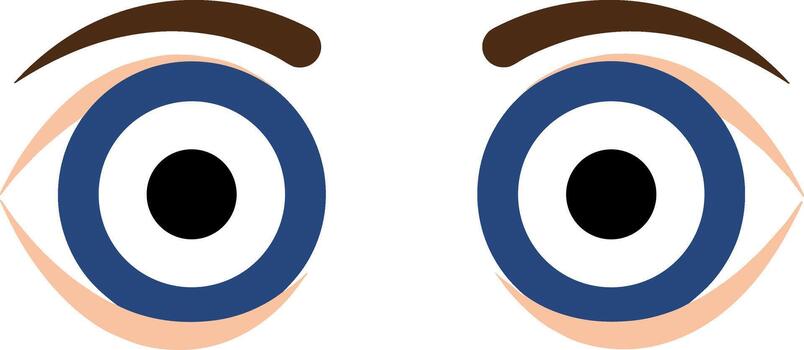 resumen vistoso ojo par expresión dibujos animados estilo gráfico diseño elemento vector