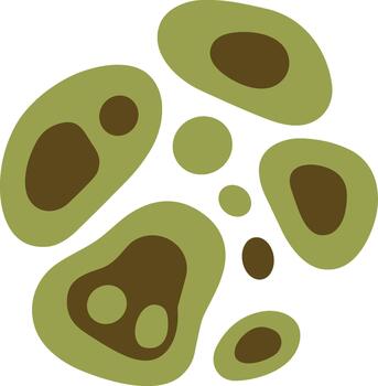 minimalista plano diseño resumen gotas orgánico formas con natural colores ilustración vector