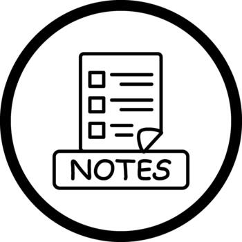 Sticky Note Bold Clean Web Interface vector