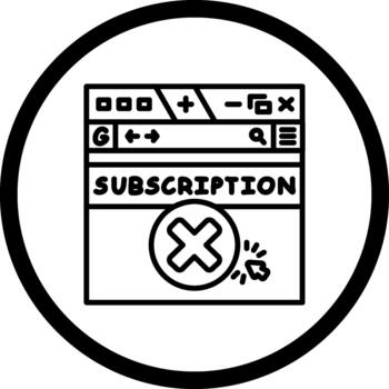 Cancel Subscription Elegant Digital Design Feature vector