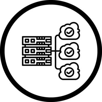 Cloud Database Creative Flat Graphic Object vector