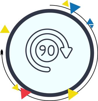 90 Days High Resolution Flat Graphic Object vector