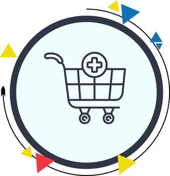 añadir a carro elegante negrita interfaz Arte elemento vector