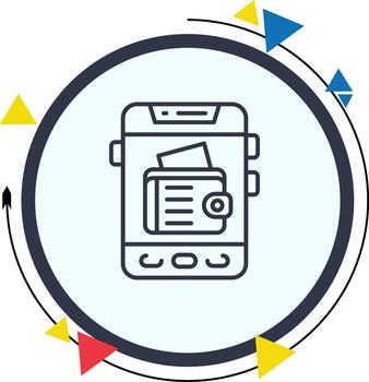 Digital Wallet High Quality Minimal Shape vector