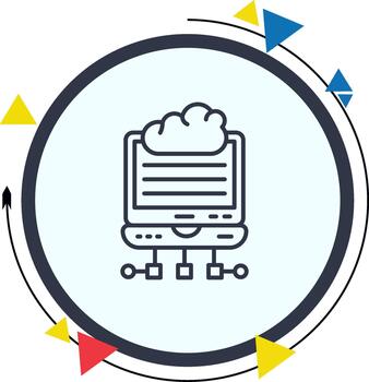 nube borde informática equilibrado suave usuario interfaz diseño vector