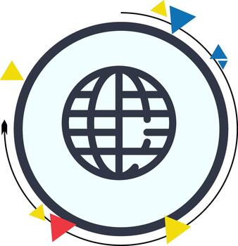 Internet Minimal Elegant Branding Design Element vector