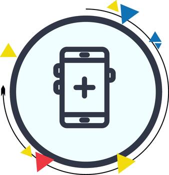 teléfono inteligente dinámica agudo interfaz diseño característica vector