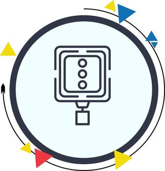 Traffic Signal Ahead Dynamic High Resolution Artwork vector