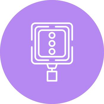 Traffic Signal Ahead Distinct Smooth Branding Form vector