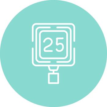 Speed Limit 25 Premium Sharp Digital Graphic Layout vector