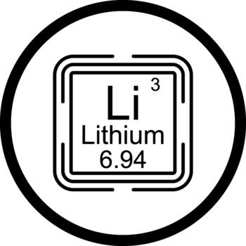 Lithium Square Bold Modern Digital Asset vector