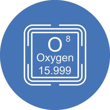 Oxygen Square Stylish Bold Flat Design Feature vector