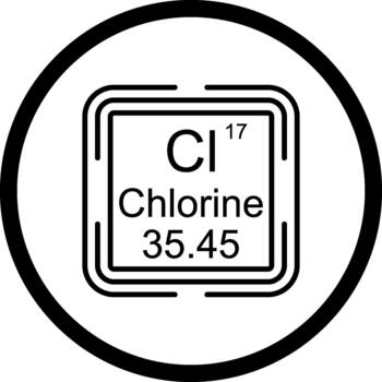 cloro cuadrado alto resolución gráfico objeto vector