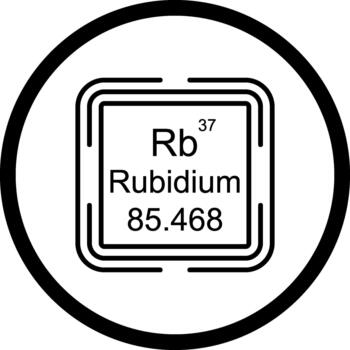 rubidio cuadrado alto resolución gráfico objeto vector