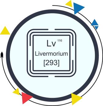 livermorium cuadrado alto resolución plano gráfico objeto vector