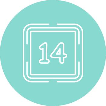 Counting Fourteen Modern Dynamic Interface Graphic Object vector