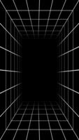 3d rutnät tunnel slinga animering retro vertikal bakgrund video