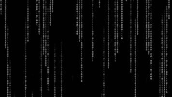 Matrix Stil binär Code fallen Animation Hintergrund, Digital binär Code Regen Animation auf schwarz Bildschirm video