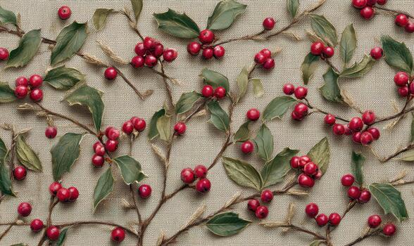 A close up of red berries on a white background photo