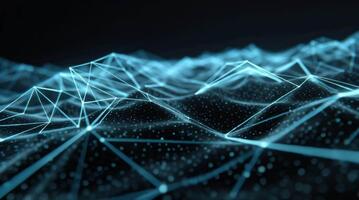 astratto digitale Rete visualizzazione con collegato Linee e punti, un' dati concetto video