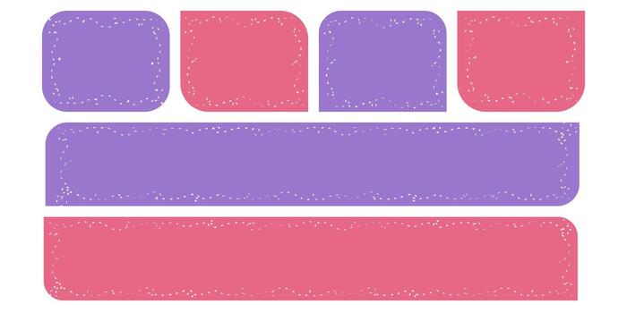 Set of quote frames. Colorful speech bubbles. Empty text field. Flat design. vector