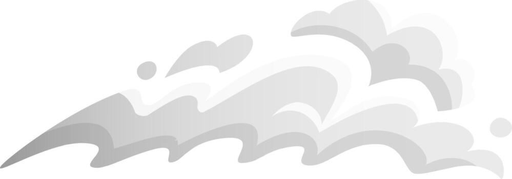Gray smoke or steam flowing abstract illustration vector