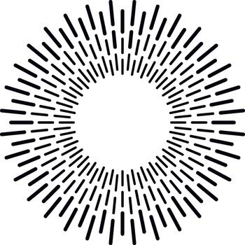Abstract sunburst graphic creating radiating lines pattern vector