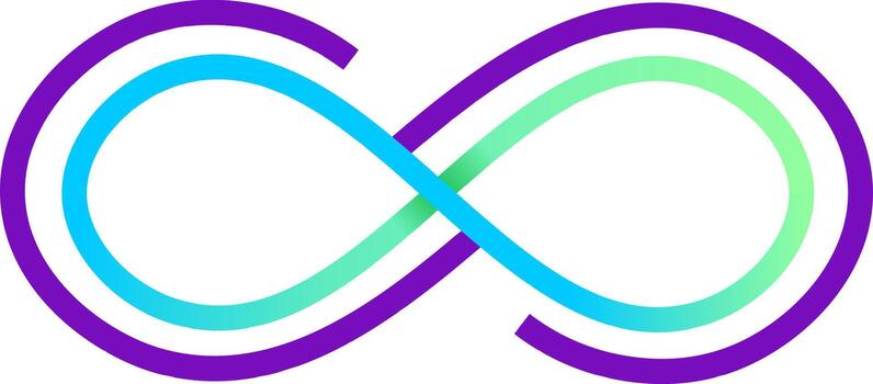 Infinity symbol forming an endless loop concept vector