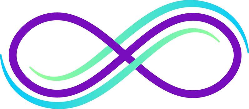Infinity symbol creating abstract flow design vector