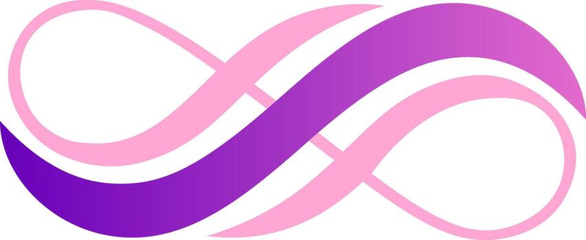 resumen ondulado cintas formando un interminable entrelazando diseño vector