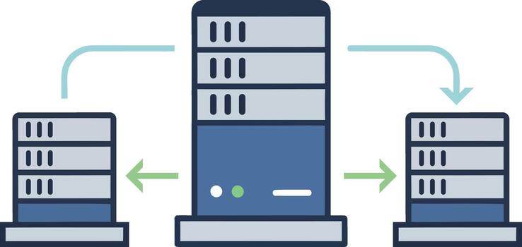 datos servidor red conexión y transferir ilustración diseño. vector