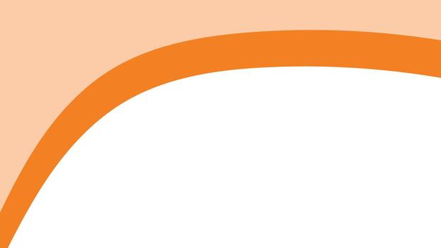 Abstract header template with flat orange curve and transparent background flat illustration vector