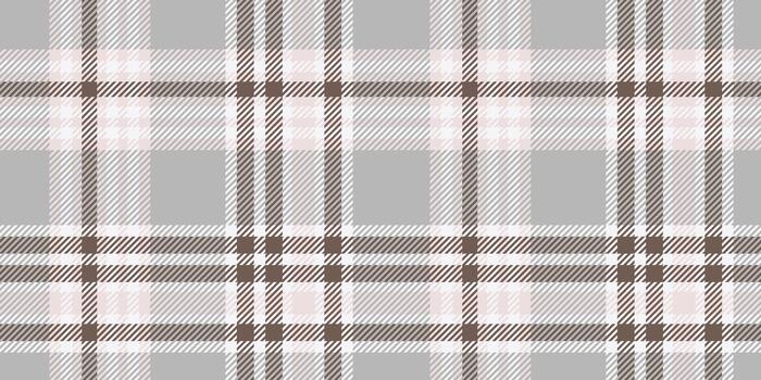 refinado tartán tartán modelo en apagado gris y marrón matices presentando un geométrico entrecruzado diseño con limpiar líneas y cuadrícula, creando un sofisticado y eterno estilo vector