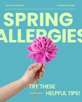 Spring allergies tips for social media template