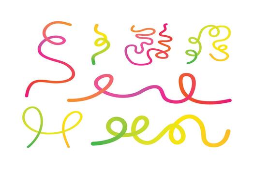 Abstract Colorful Swirling Gradient Lines vector