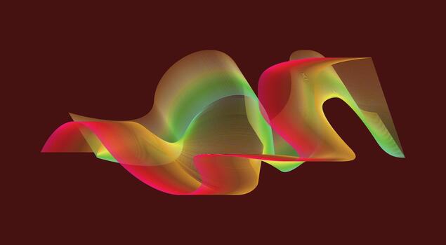 Blend Wavy Curved Abstract Design Background Maroon Colorful Gradient Illustration vector