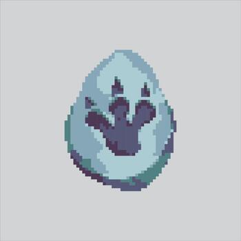 Pixel art illustration Footprint Fossil. Pixelated Dino Footprint. Dino Footprint Fossil Cast Icon pixelated for the pixel art game and icon for website and game. old school retro. vector