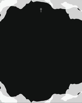 un ensombrecido azul marino-negro composición con suave acuarela transiciones y un abierto marco espacio. vector